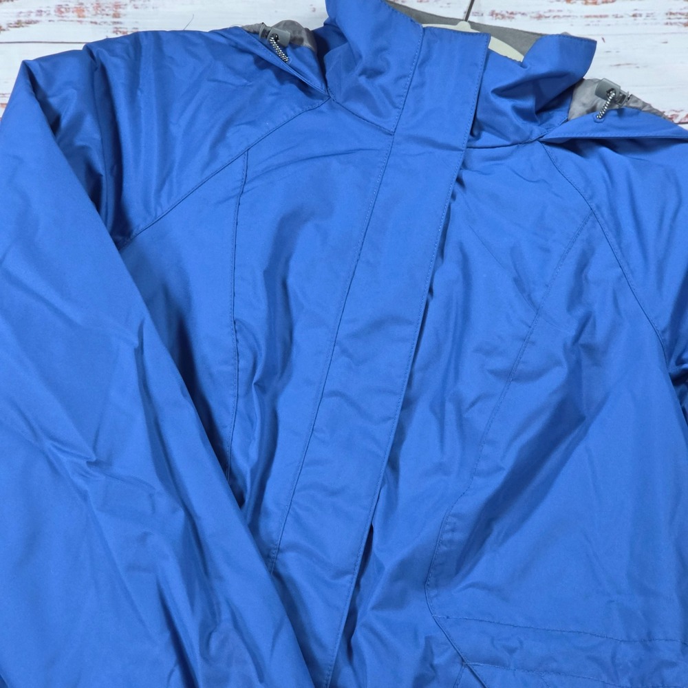 Eddie Bauer WeatherEdge Jacket Women PXS Blue Excellent Waterproof Hooded Coat